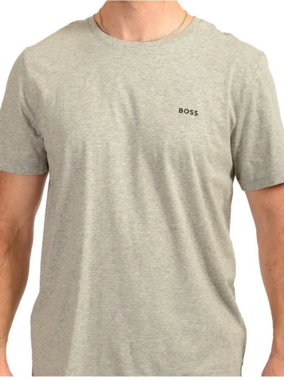 Hugo Boss Men’s “Tee 7” Gray Logo Crewneck T-Shirt – Size XL